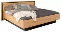 FORTE Bett "Trondheim, Belastbarkeit 250KG, Loft-Stil" melaminbeschichtet