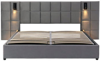 Flieks Stauraumbett 180x200cm grau