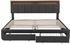 Flieks LED Hydraulisches Doppelbett mit Schubladen 180x200cm