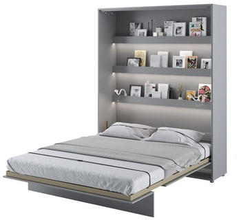 Meblini Bed Concept BC-12 160x200cm vertikal grau-matt