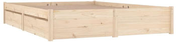vidaXL Wood Bed Frame 140x190cm (3103503) natural