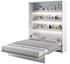 hochglanz-weiß/weiß: Meblini Bed Concept BC-12 160x200cm vertikal mit Matratze