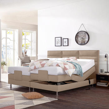 Westfalia Schlafkomfort Boxbett KS 200x200cm H3 dunkelbeige