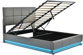 Flieks Polsterbett mit LED 140x200cm