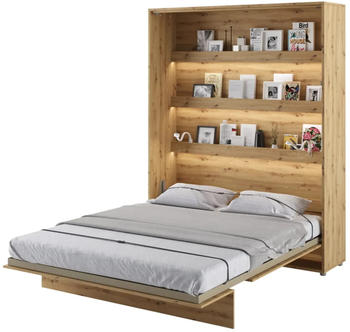 Meblini Bed Concept BC-12 160x200cm vertikal mit Matratze artisan-eiche