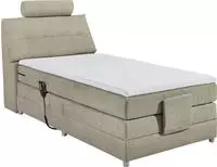 ED EXCITING DESIGN Boxspringbett "Palermo" inkl. Motor, Topper, Kopfst&uuml;tze und
