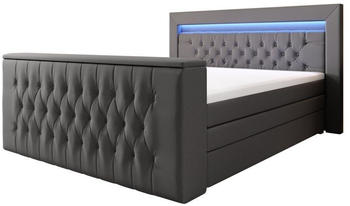 Luxusbetten24 Sonino 180x200cm H2 grau