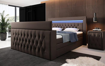 Luxusbetten24 Sonino 140x200cm H4 braun