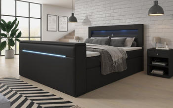 Luxusbetten24 Repos 180x200cm mit TV-Lift H4 schwarz