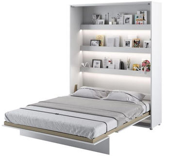 Meblini Bed Concept BC-12 160x200cm vertikal mit Matratze weiß-matt