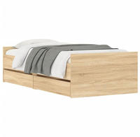 vidaXL Bettgestell mit Schubladen Sonoma-Eiche 90x190 cm