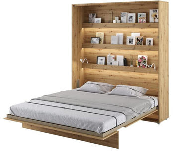 Meblini Bed Concept BC-13 180x200cm vertikal mit Matratze artisan-eiche
