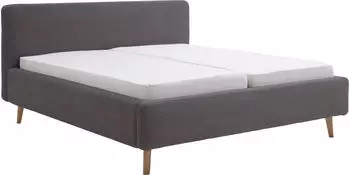 Meise Möbel Mattis mit Bettkasten 160x200cm Cord grau Meise Möbel Mattis mit Bettkasten 160x200cm Cord grau