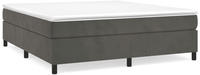 vidaXL Boxspringbettgestell Dunkelgrau 200x200 cm Samt