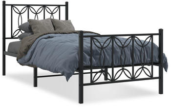 vidaXL Bettgestell mit Kopf- und Fu&szlig;teil Metall 90x200cm (376139)