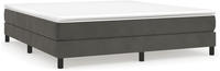 vidaXL Boxspringbettgestell Dunkelgrau 180x200 cm Samt