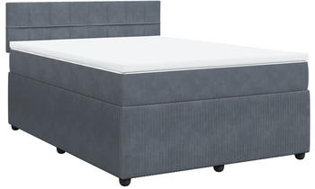 vidaXL Boxspringbett mit Matratze Samt 140x200cm (3287759)