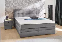 Jockenh&ouml;fer Gruppe Boxspringbett "Amy im Bezugsstoff: Samtoptik" mit Bettkasten und