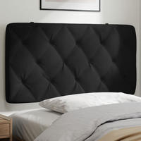 vidaXL Kopfteil-Kissen Schwarz 100 cm Samt