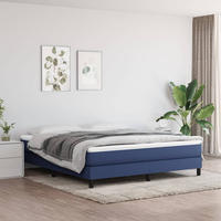 vidaXL Boxspringbettgestell Blau 180x200 cm Stoff