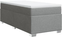 vidaXL Boxspringbett mit Matratze Hellgrau 90x190 cm Stoff
