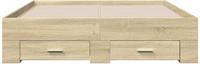 vidaXL Bettgestell mit Schubladen Sonoma-Eiche 140x190cm Holzwerkstoff