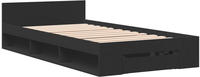 vidaXL Bettgestell mit Schublade Schwarz 90x190 cm Holzwerkstoff