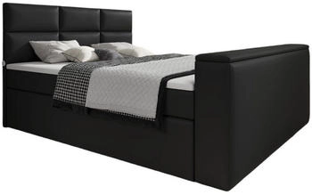 Luxusbetten24 Carre 160x200cm H2 schwarz