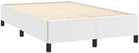 vidaXL Bettgestell ohne Matratze Wei&szlig; 120x190 cm Kunstleder