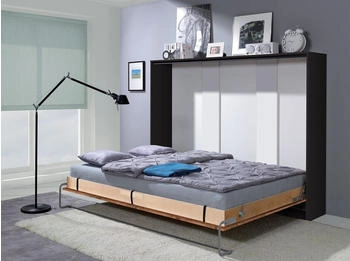 QMM TraumMöbel HB 120x200cm horizontal lancelot-eiche/schwarz