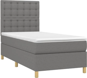 vidaXL Boxspringbett mit Matratze & LED Stoff 100x200cm (135734)