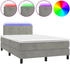 vidaXL Boxspringbett mit Matratze & LED Samt 120x200cm (134393)