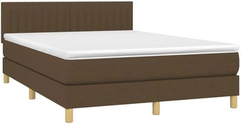 vidaXL Boxspringbett mit Matratze & LED Stoff 140x200cm (133880)