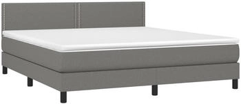 vidaXL Boxspringbett mit Matratze & LED Stoff 180x200cm (133094)