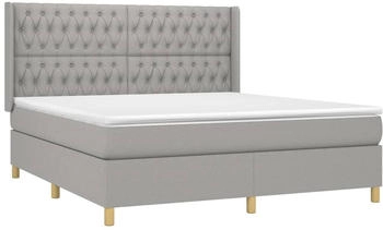 vidaXL Boxspringbett mit Matratze & LED Stoff 180x200cm (139133)