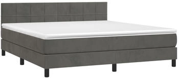 vidaXL Boxspringbett mit Matratze & LED Samt 180x200cm (134418)