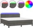 vidaXL Boxspringbett mit Matratze & LED Samt 180x200cm (134418)