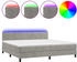 vidaXL Boxspringbett mit Matratze & LED Samt 200x200cm (134543)