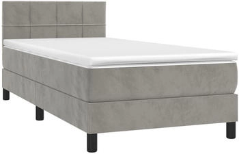 vidaXL Boxspringbett mit Matratze & LED Samt 90x200cm (134381)