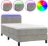 vidaXL Boxspringbett mit Matratze & LED Samt 90x200cm (134381)
