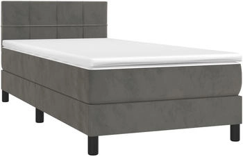 vidaXL Boxspringbett mit Matratze & LED Samt 90x200cm (134382)