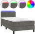 vidaXL Boxspringbett mit Matratze & LED Samt 90x200cm (134382)