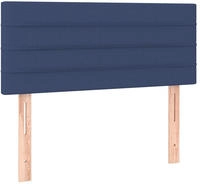 vidaXL LED Kopfteil Blau 100x5x78/88 cm Stoff