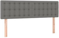 vidaXL LED Kopfteil Dunkelgrau 144x5x78/88 cm Stoff
