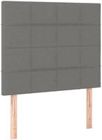 vidaXL LED Kopfteil Dunkelgrau 90x5x118/128 cm Stoff