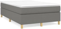 vidaXL Boxspringbettgestell Dunkelgrau 120x200 cm Stoff