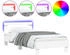 vidaXL Bettgestell mit Kopfteil LED-Leuchten 100x200cm (838708)