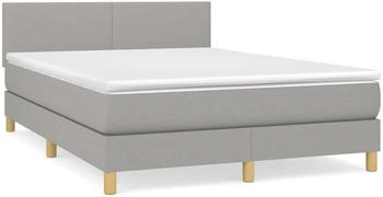 vidaXL Boxspringbett mit Matratze Stoff 140x200cm (3140457)
