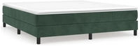 vidaXL Boxspringbett mit Matratze Dunkelgr&uuml;n 180x200 cm Samt