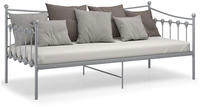 vidaXL Schlafsofa Bettgestell Grau Metall 90x200 cm